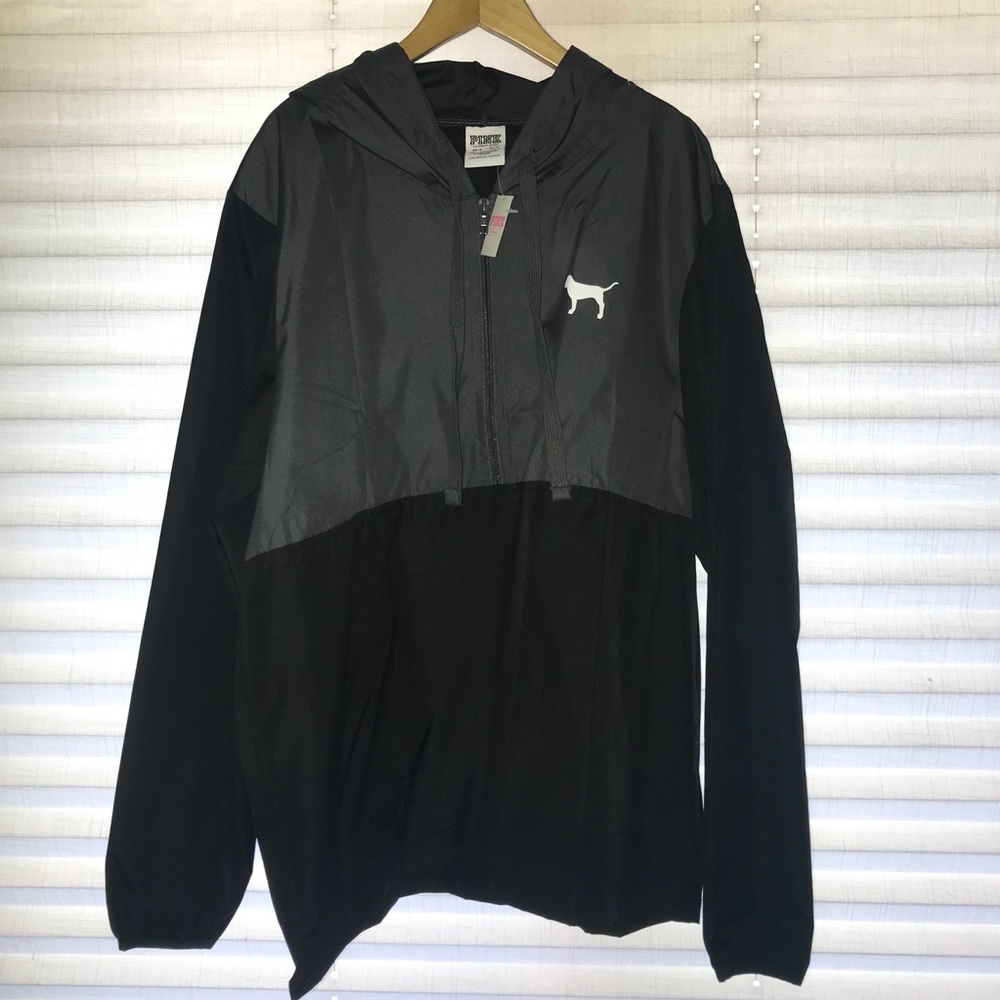 PINK black and gray windbreaker